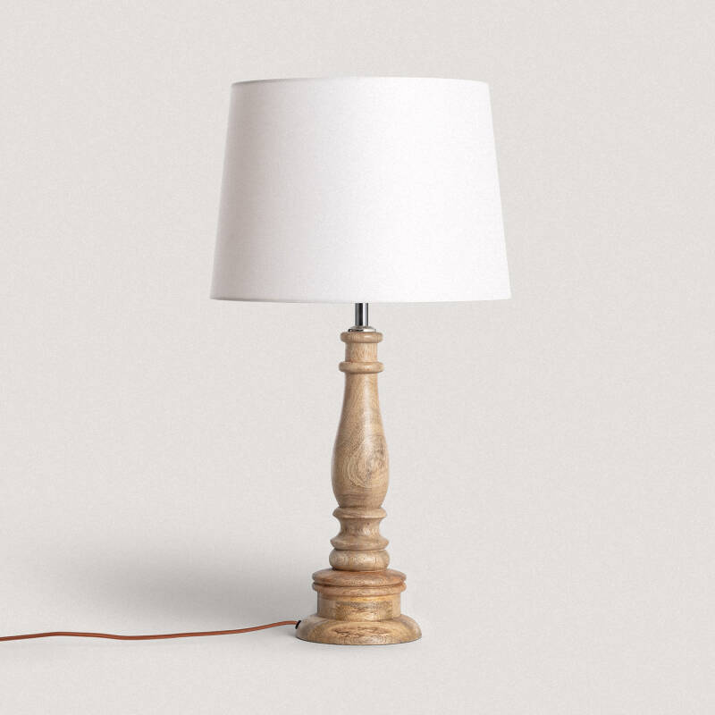 Produit de Lampe à Poser en bois Dinka ILUZZIA