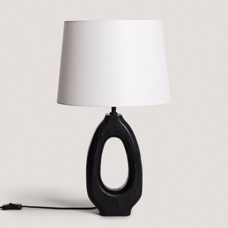 Produit de Lampe à Poser en bois Black Darshan ILUZZIA