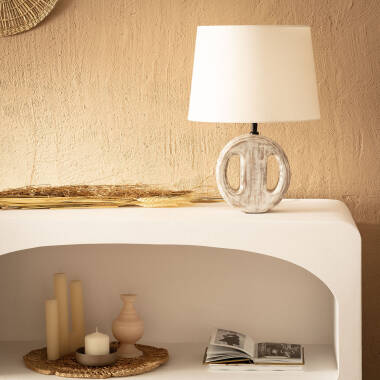 Product of Chandra Wooden Table Lamp ILUZZIA 