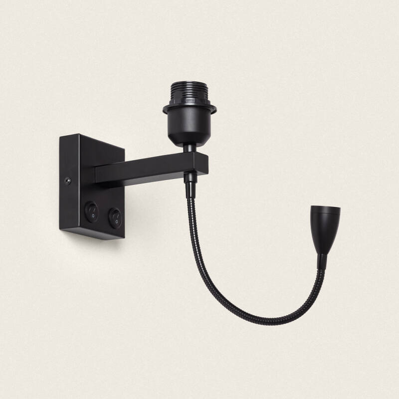 Produit de Lampe Murale avec Lumière de Lecture 2.5W Métal Black-Kianga