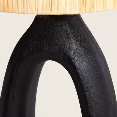 Produit de Lampe à Poser en bois Black Darshan ILUZZIA