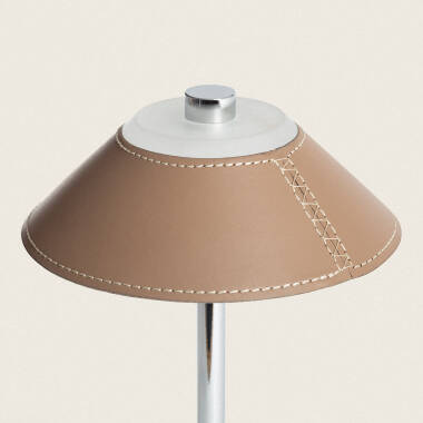 Product of 3W Limer Outdoor Leather & Metal Portable Metal LED Table Lamp with Rechargable Battery USB 