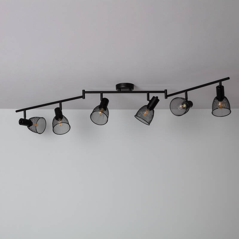 Product van Plafondlamp  Aluminium Grid Richtbaar 6 Spots