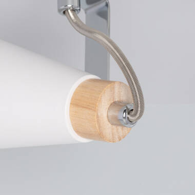 Product van Plafondlamp Metaal en Hout Richtbaar  2 Spots Mara