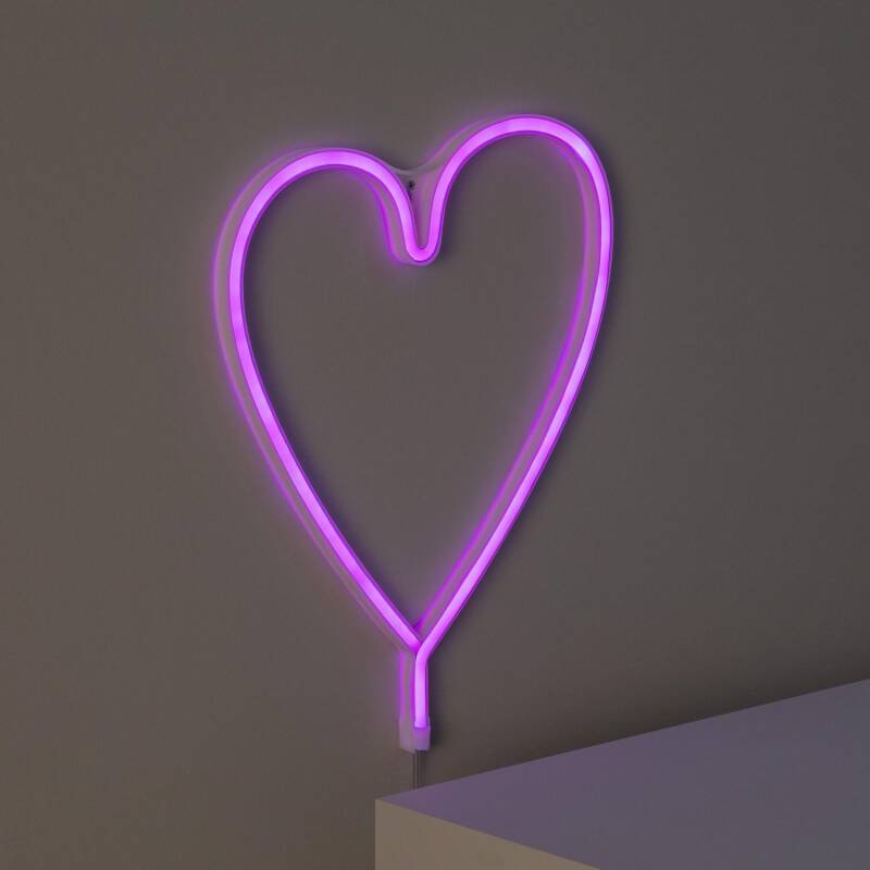 Product of Neon LED Heart On Batteries