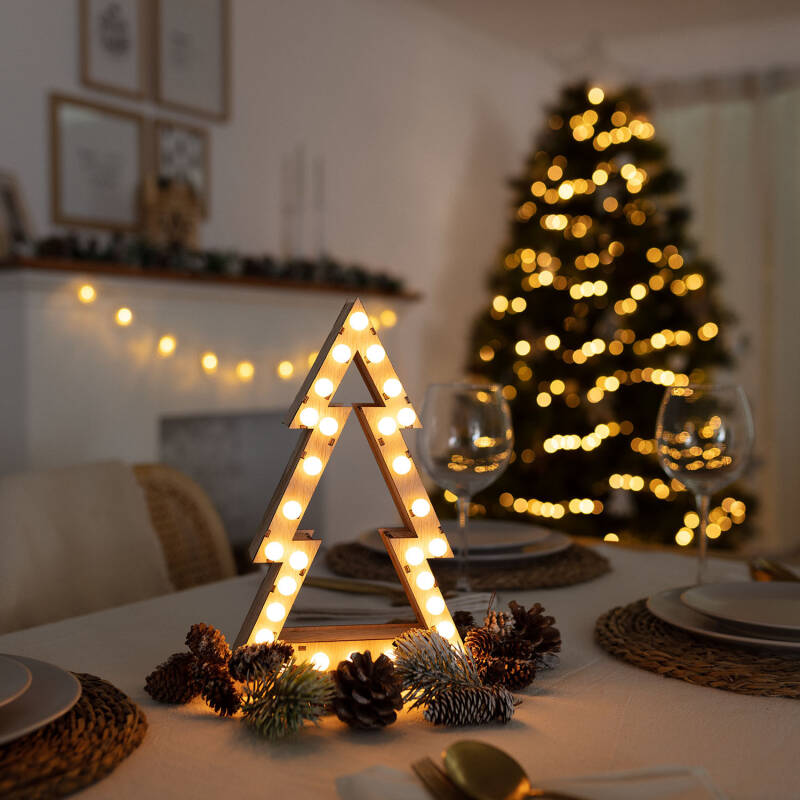 Produkt von LED-Weihnachtsbaum Holz mit Batterie Gaspar 