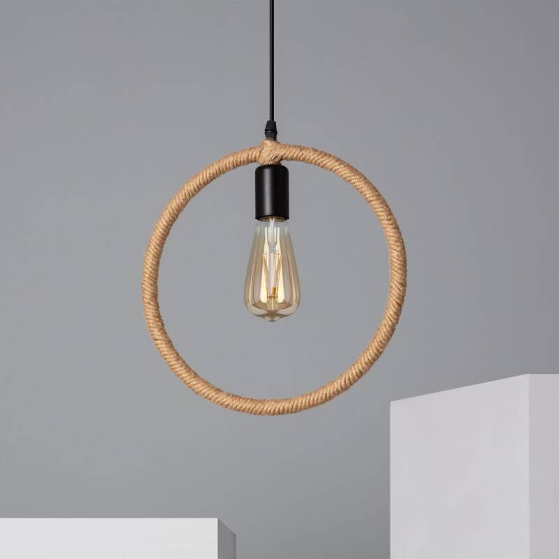 Product of Maumbo Rope & Metal Pendant Lamp