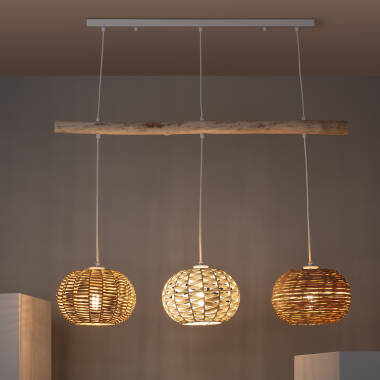 Product van Hanglamp Rotan en Hout  Linfen