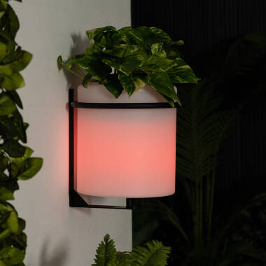 Produkt von LED-Wandleuchte Aussen Blumentopf 22cm RGBW Wiederaufladbar IP65