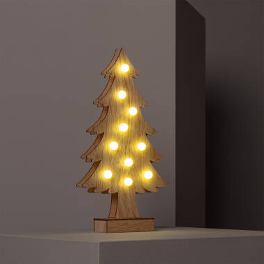 Product van LED-kerstboom van hout met batterij 