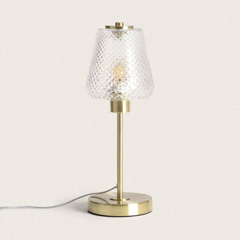 Produit de Lampe à Poser Métal et Verre Stiklu 