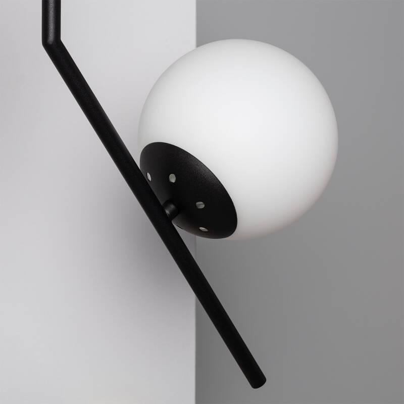 Product van Hanglamp  Metaal en Glas Balts