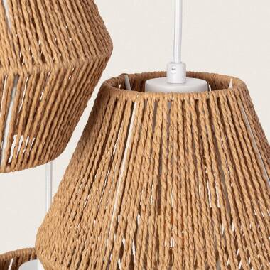 Product of Trilla Braided Paper Three Spotlight Pendant Lamp 