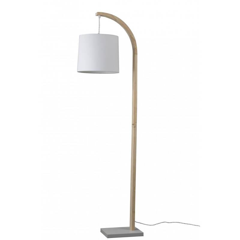 Product of Haakon Wood and Textile Floor Lamp