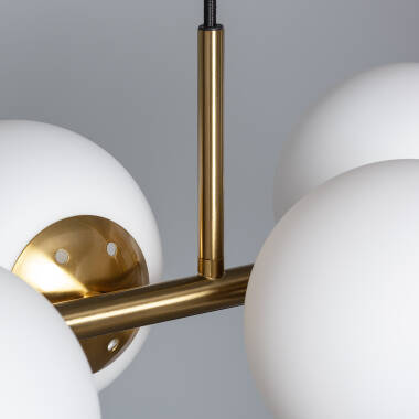 Prodotto da Lampada a Sospensione in Metallo Moonlight Brass 6 Faretti