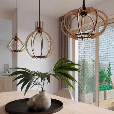 Product of Mandelino Wooden Pendant Lamp SOLLUX