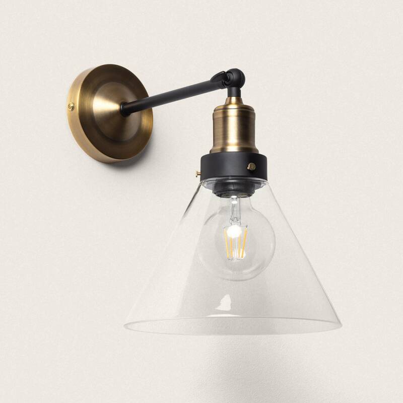 Product of Factory Antique Brass Glass Wall Lamp