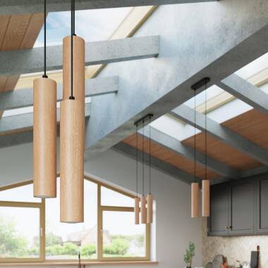 Product of Lino 2 Wooden Pendant Lamp SOLLUX