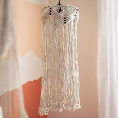 Producto de Macramé Nanti Fringed Cotton Pendant Lamp 