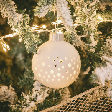 Product of Estella LED Porcelain Christmas Ball Battery Operated