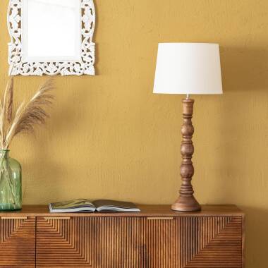 Product of Anand Wooden Table Lamp ILUZZIA 