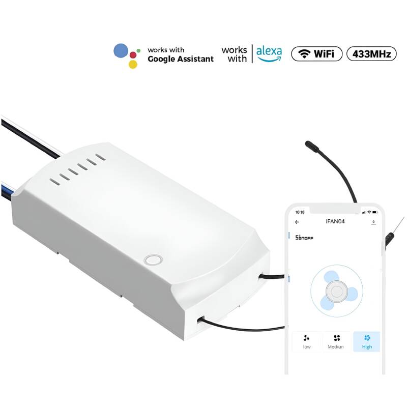 Product van WiFi-controller voor AC-plafondventilator SONOFF iFan04-H