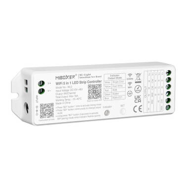 Controller LED WiFi 5 in 1 voor LED strip Monochrome/CCT/RGB/RGBW/RGBWW 12/24V DC MiBoxer