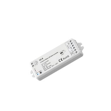 Controller Dimmer LED Streifen CCT 12/24V DC 2 Kanäle kompatibel mit Drucktaster und RF Fernbedienung