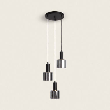 Danae Metal & Glass 3 Spotlight Pendant Lamp