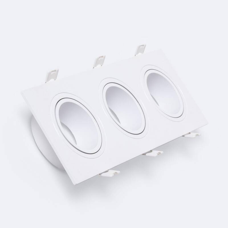 Product of Square Downlight Ring for 3 GU10 / GU5.3 LED Bulb with 235x75 mm Cut Out