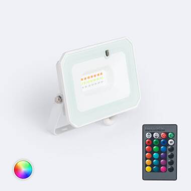 LED Reflektor 20W IP65 RGBW s IR Dálkovým Ovládáním Bílý