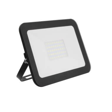 LED-Flutlichtstrahler 30W 120lm/W IP65 Slim Glas Schwarz