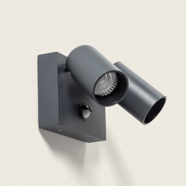 Wandlamp Outdoor  LED 18W Aluminium  CCT  Selecteerbaar Twee Spots met Bewegingssensor Kuriya