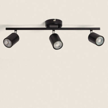 Product van Plafondlamp Richtbaar Metaal Albus Black 3 Spots 