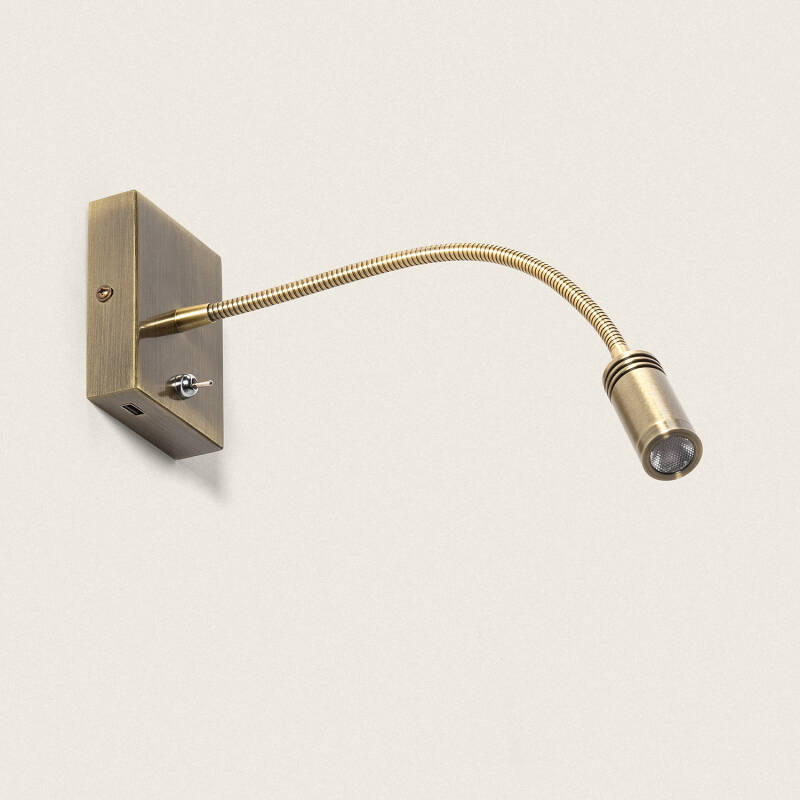 Product of Apsley 2.5W Metal Wall Lamp with USB Port 