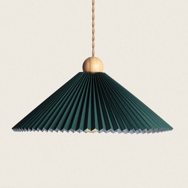 Product of Luanda Wood & Fabric Pendant Lamp 