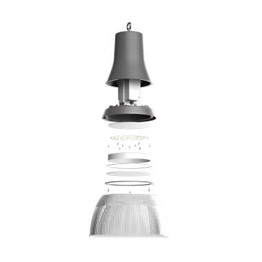 Prodotto da Campana LED Industriale con Riflettore 90º 25-80W CCT LuzNova