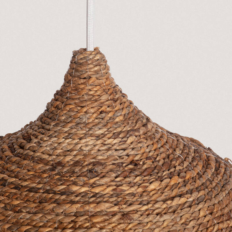 Product of Kempo Wari Rattan & Ramie Pendant Lamp ILUZZIA 