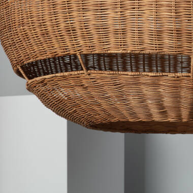 Product of Oblate Bulang Rattan Pendant Lamp Shade ILUZZIA Ø800 mm