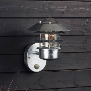 Wandlamp Outdoor Gegalvaniseerd Stage met PIR-sensor