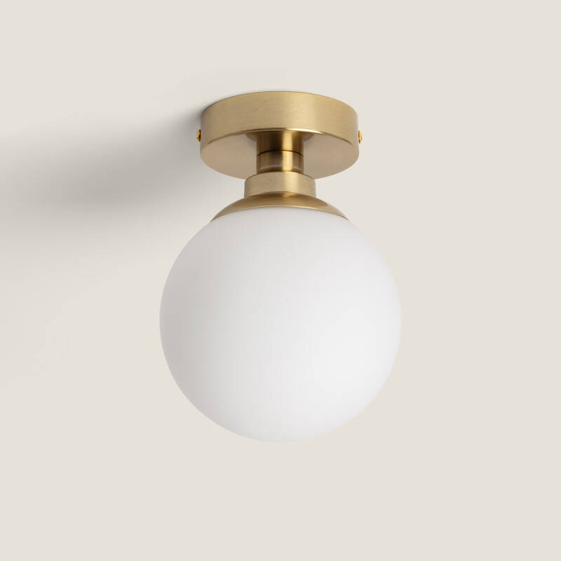 Prodotto da Lampada da Soffitto Metallo e Vetro Moonlight Brass 1 Faretto