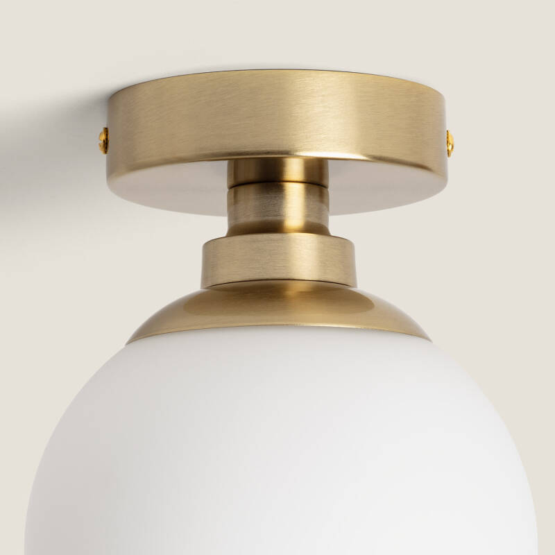 Prodotto da Lampada da Soffitto Metallo e Vetro Moonlight Brass 1 Faretto