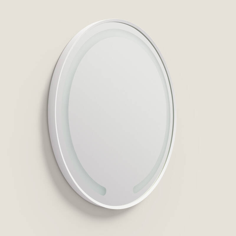 Produit de Miroir Salle de Bain avec Éclairage LED Anti-buée Ø60 cm Nour