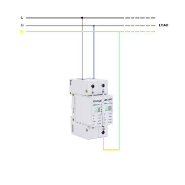 Prodotto da Scaricatore di Sovratensioni Transitorie 2P-Classe II-40kA-20kA-1,2kV MAXGE 