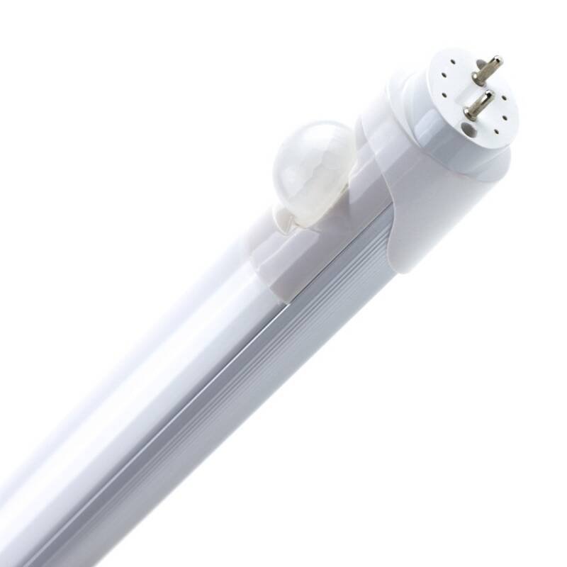 Produit de Tube LED 60cm T8 G13  Aluminium avec détecteur de mouvement PIR  et éclairage de sécurité Connexion des 2 côtés 9W 100lm/W