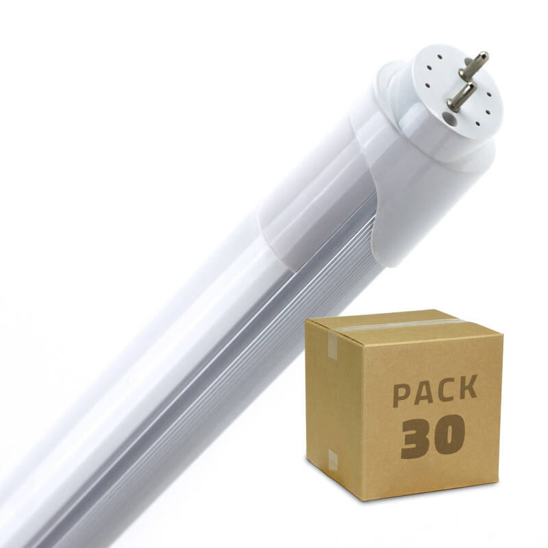 Produit de Lot de 30 Tubes LED 60cm T8 G13 9W 120lm/W Aluminium Connexion Latérale Blanc Neutre