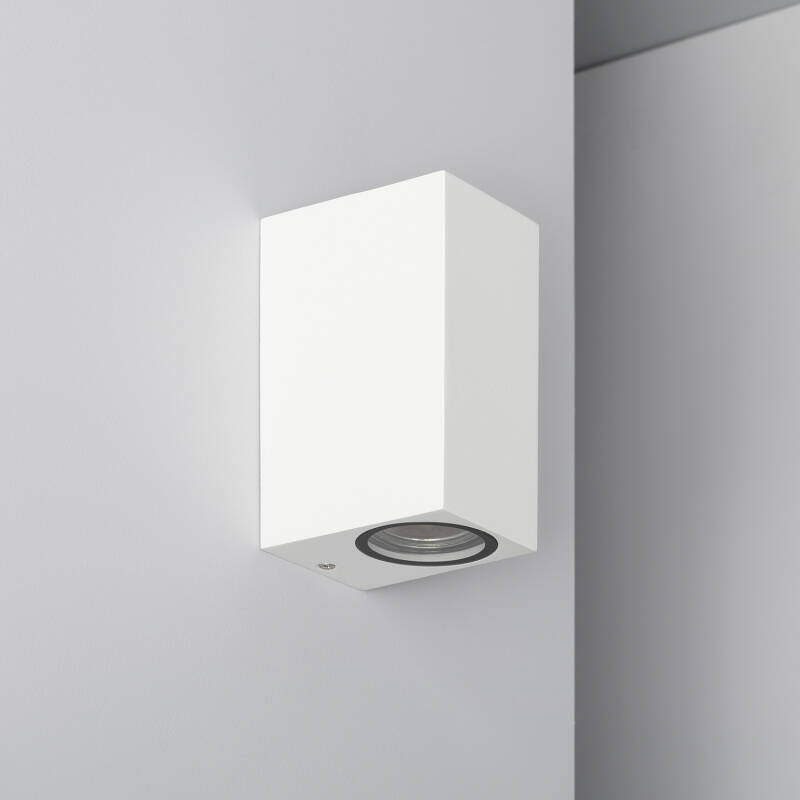 Prodotto da Applique da Parete per Esterni Alluminio Illuminazione Doppia Luce Miseno Bianco 