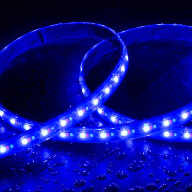 Product van Rol  RGB LED Strip  220V AC 192 LED/m Breedte 14 mm 25 Meter IP65 Soldeerbaar om de 10 cm