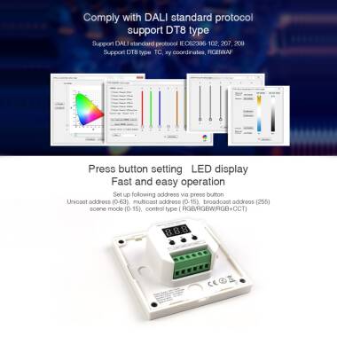 Produit de Télécommande DALI Tactile LED MiBoxer DP3S pour Contrôleur Dimmable DL-X