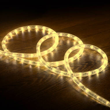 Product 220V AC 36 LED/m LED Rope Light in Warm White IP65 Custom Cut every 100cm